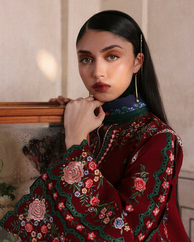 Gulshan - Dhanak 3-Piece Unstitched Embroidered Suit