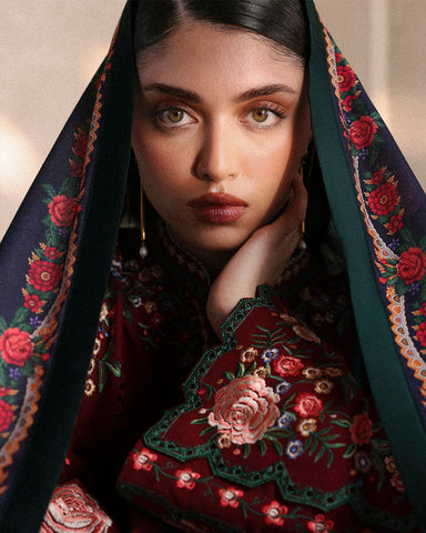 Gulshan - Dhanak 3-Piece Unstitched Embroidered Suit